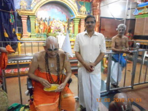 Visit of Embar (Sriperumbudur) Jeer to our temple on 12.8.2015